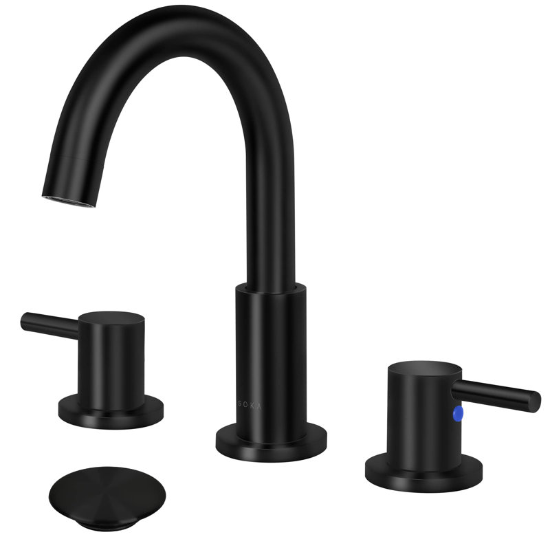 SOKA Widespread 2handle Bathroom Faucet with Drain Assembly & Reviews Wayfair